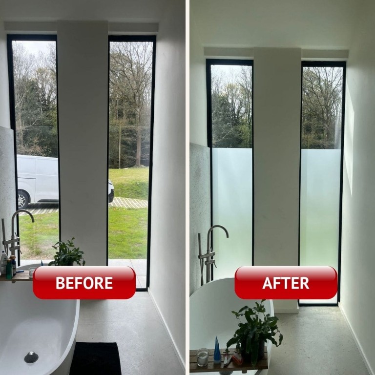 White Frost 150 Micron Safety Window Film