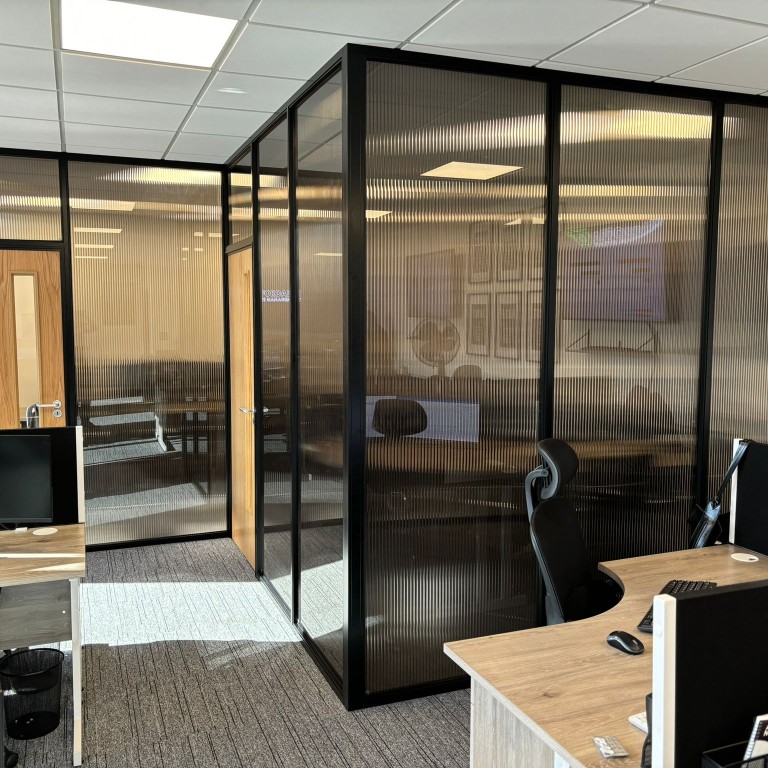 15mm Flutes - Smoked Reeded Glass Window Film