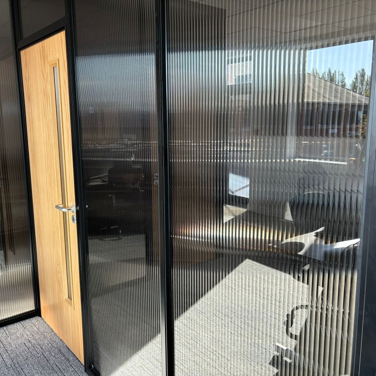 15mm Flutes - Smoked Reeded Glass Window Film