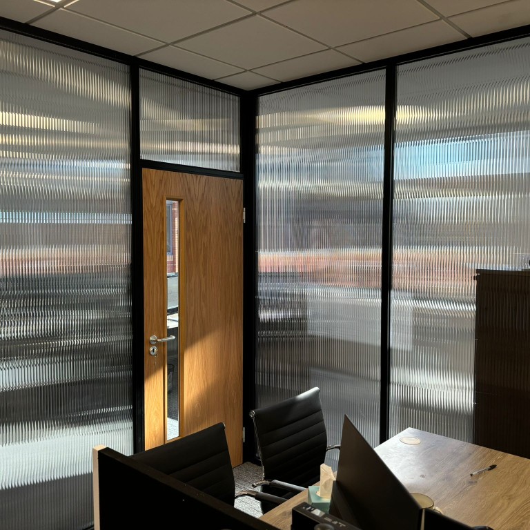 15mm Flutes - Smoked Reeded Glass Window Film