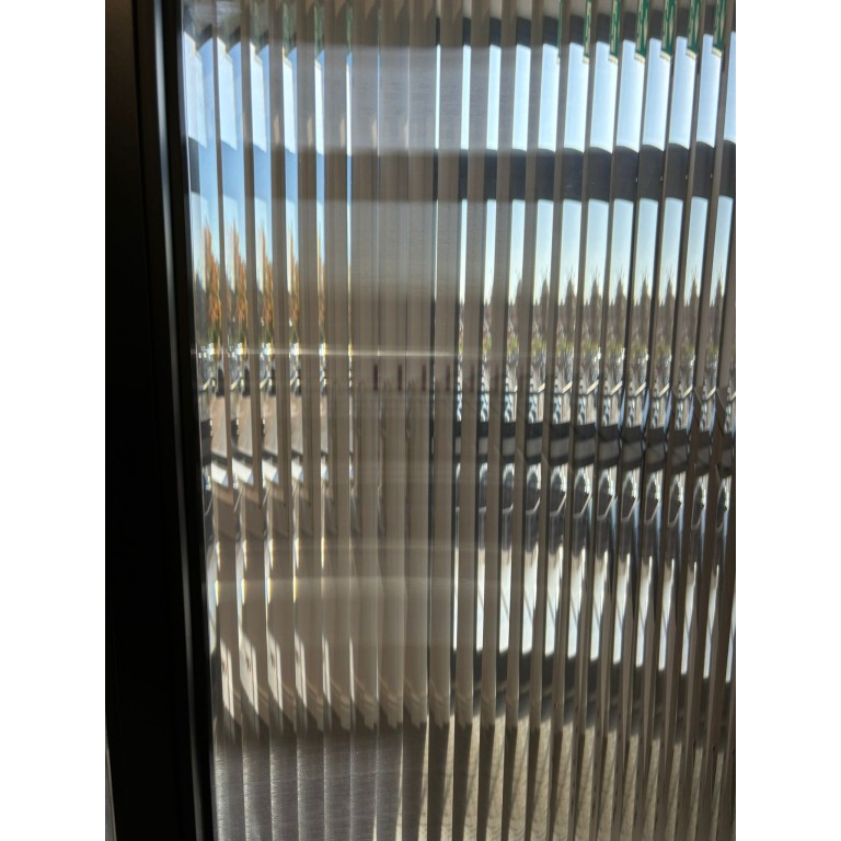 15mm Flutes - Smoked Reeded Glass Window Film