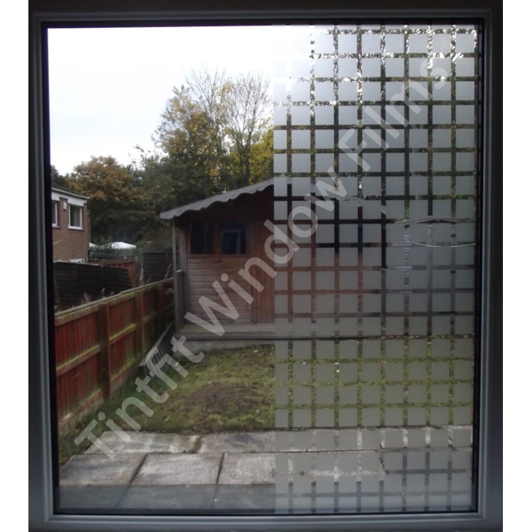 Frosted Squares Window Film