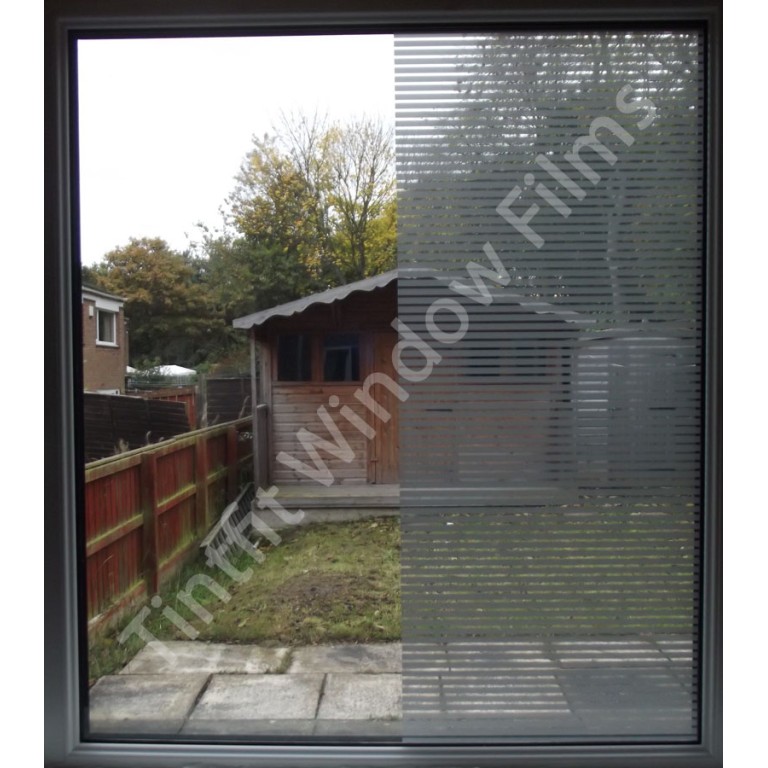 Silver 10mm Lines Window Film