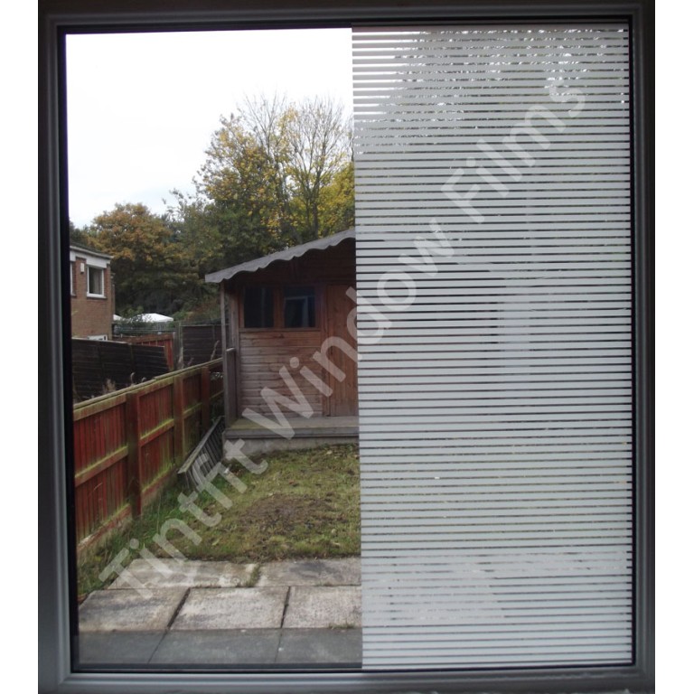 White 10mm Lines Window Film