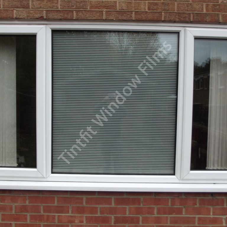 White 10mm Lines Window Film