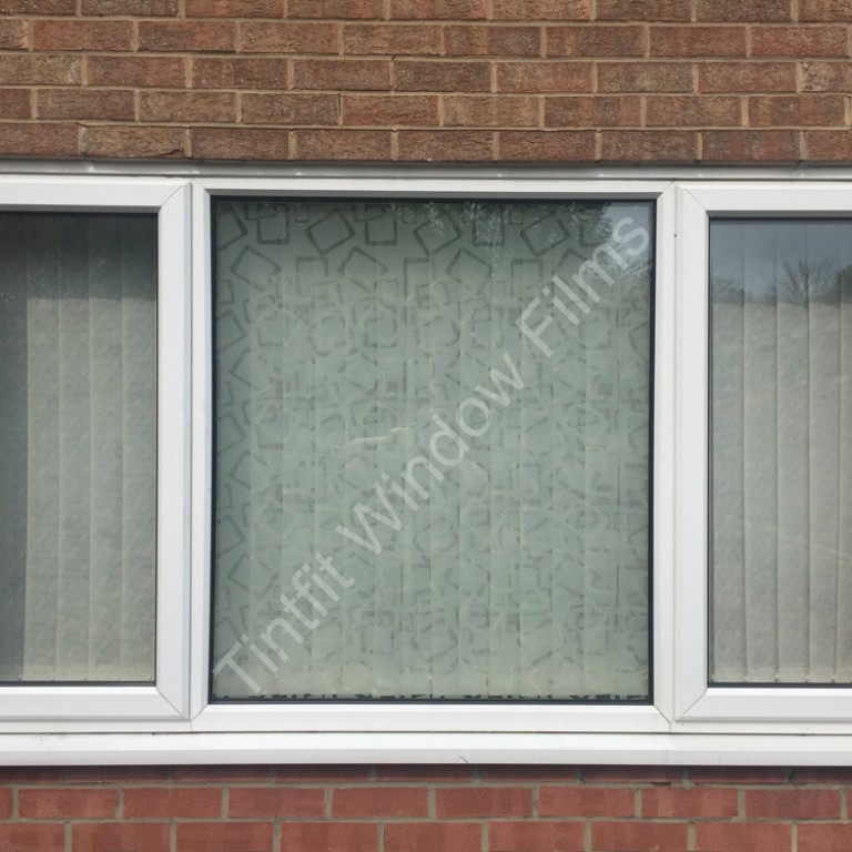 Frosted Architectural Squares Window Film