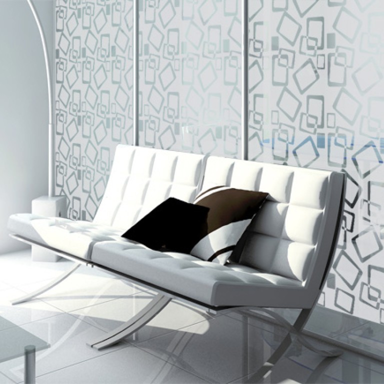 Frosted Architectural Squares Window Film