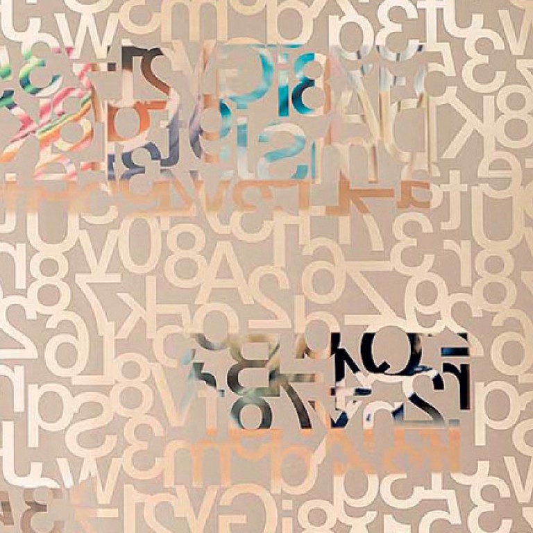 White Text Window Film