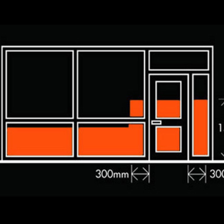 White Frost 150 Micron Safety Window Film