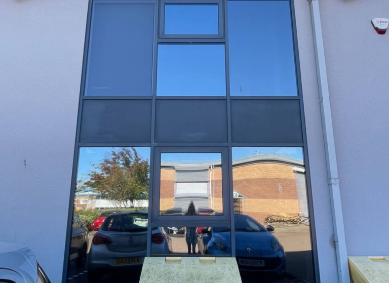 Office Privacy Upgrade with Silver Film