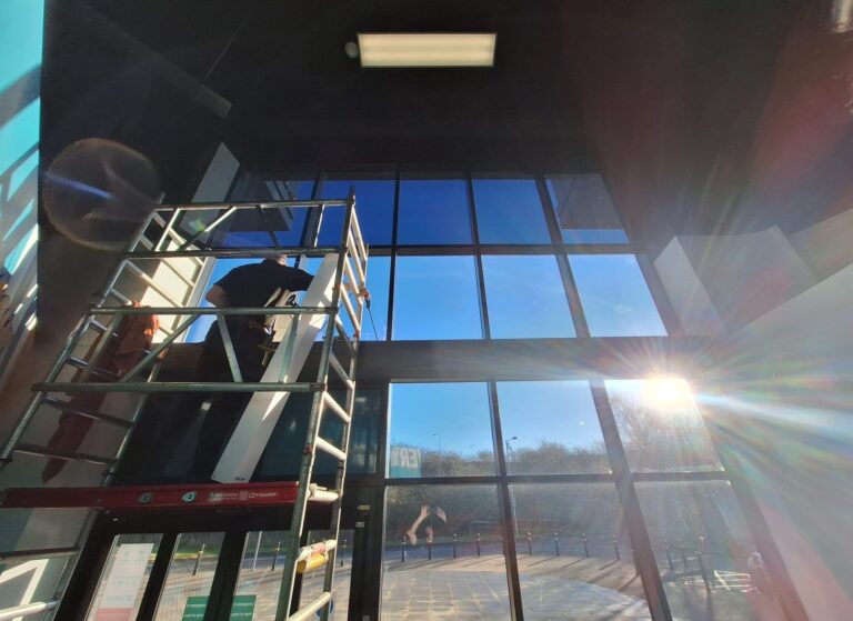 Glare Reduction with Reflective Privacy Film