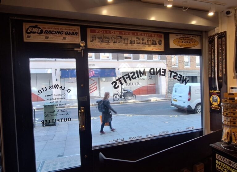 Window Film Installation for Lewis Leathers