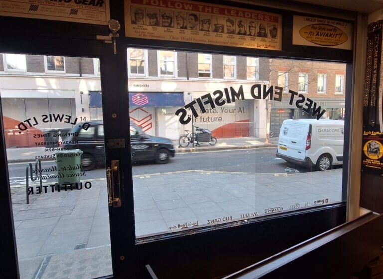 Window Film Installation for Lewis Leathers