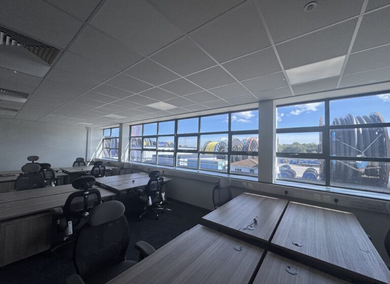 Reflective Silver Window Film Fitted at SMD Facility in Newcastle