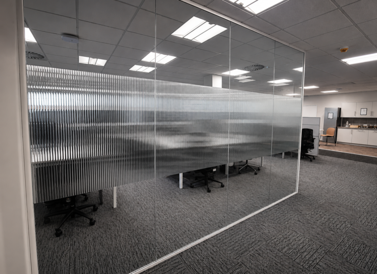 13mm Flutes Reeded Glass Film Installation