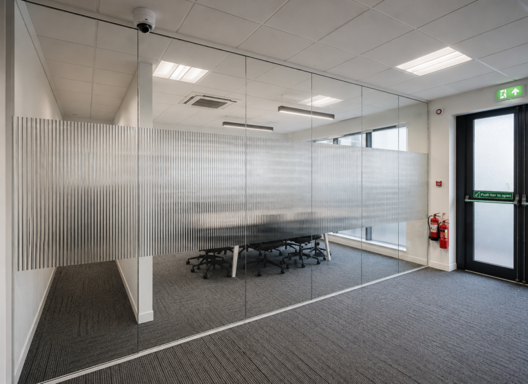 13mm Flutes Reeded Glass Film Installation